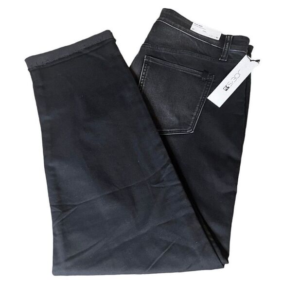 NWT Joe's Jeans‎ The Niki Women's Mid Rise Boyfriend Cuffed Destruct Black SZ 31 - Picture 7 of 12